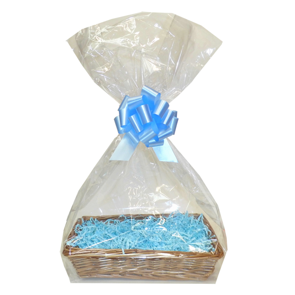 Gift Basket Kit 32cm STEAMED WICKER TRAY / BLUE ACCESSORIES