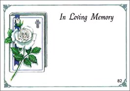 In Loving Memory GIFT CARD (pk of 50)