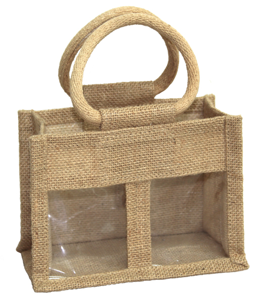 jute bags with windows