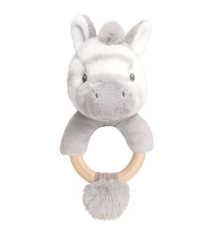 Eco Friendly RING RATTLE by Keel Toys - ZEBRA