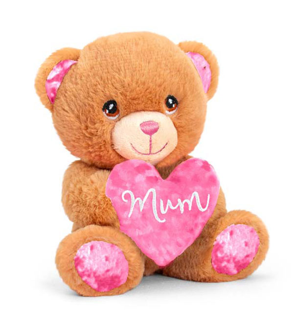Eco Friendly MOTHER'S DAY Teddy by Keel Toys - BROWN / HEART
