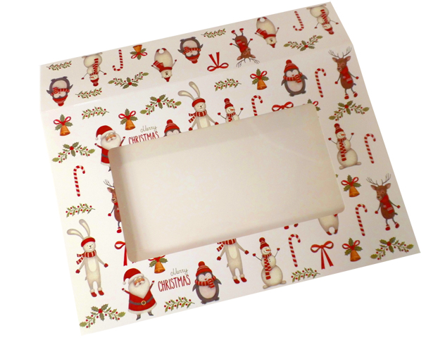 Sleeve with Window - 30x20x6cm (pk 10 Medium) - CHRISTMAS CHARACTERS