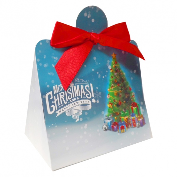 Triangle Gift Box with Mini Bows SMALL CHRISTMAS TREE