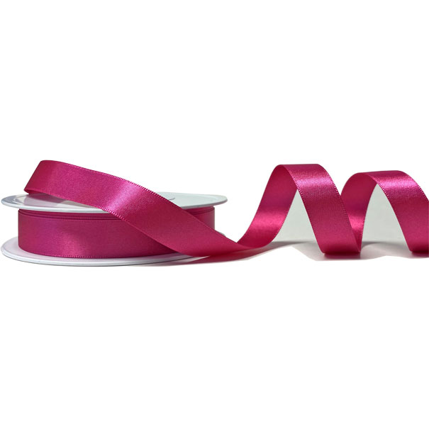 Eco Friendly Satin Ribbon - 15mmx1m - FUCHSIA PINK