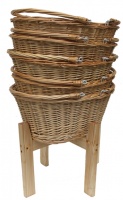 Wooden Stand for Shopping Baskets - NATURAL (large)