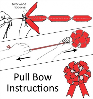 Pull Bows - 32mm - RED (pk10)