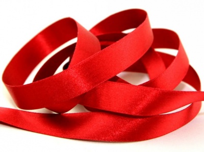 Eco Friendly Double Faced Satin Ribbon - 15mm x 20m - RED