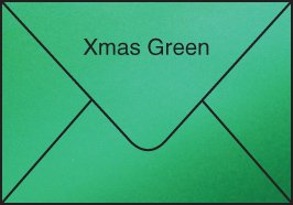 Envelopes for Gift Cards - PEARLESCENT EMERALD GREEN (pack of 100)